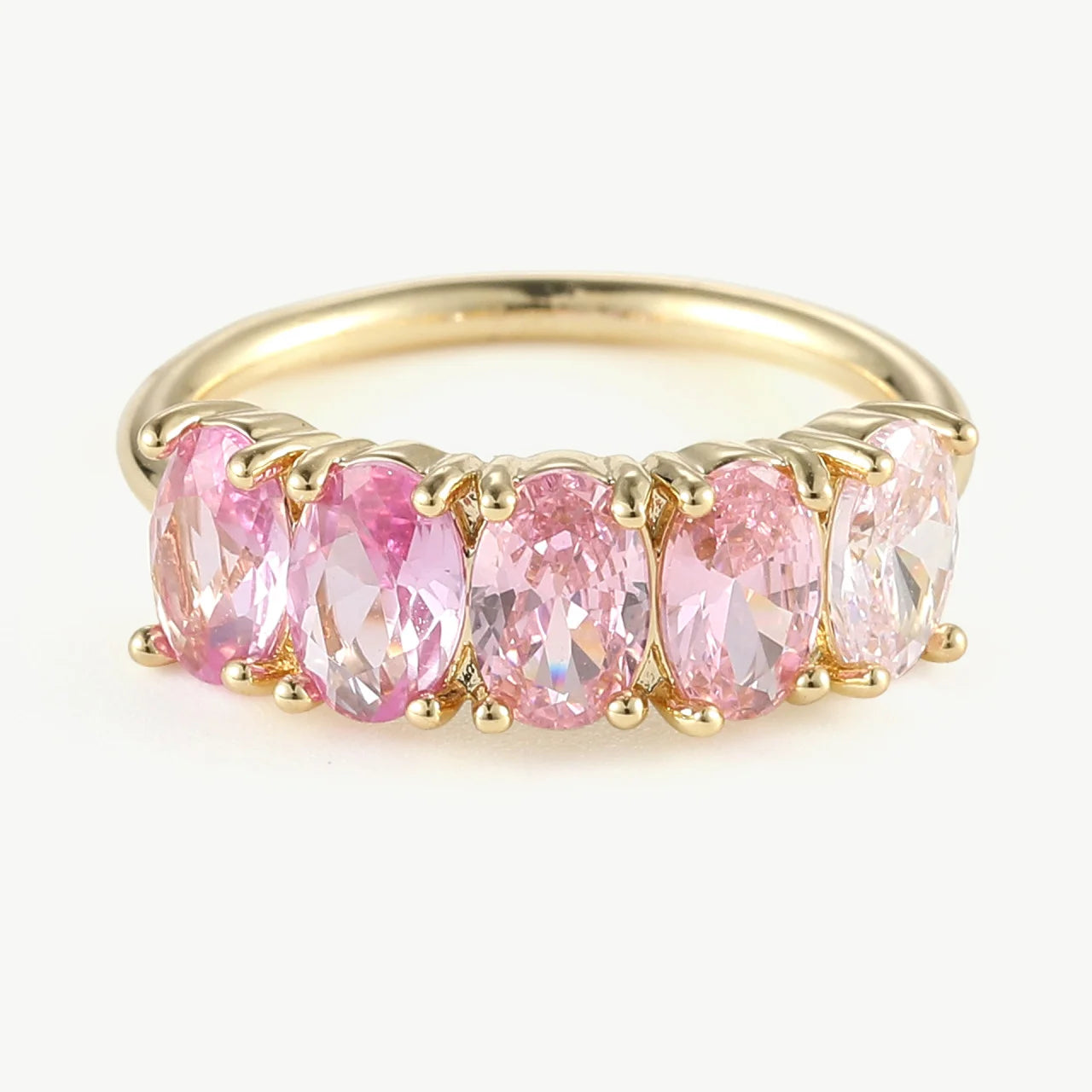 Zirkon-Ring mit 14 Karat Vergoldung - Lynara