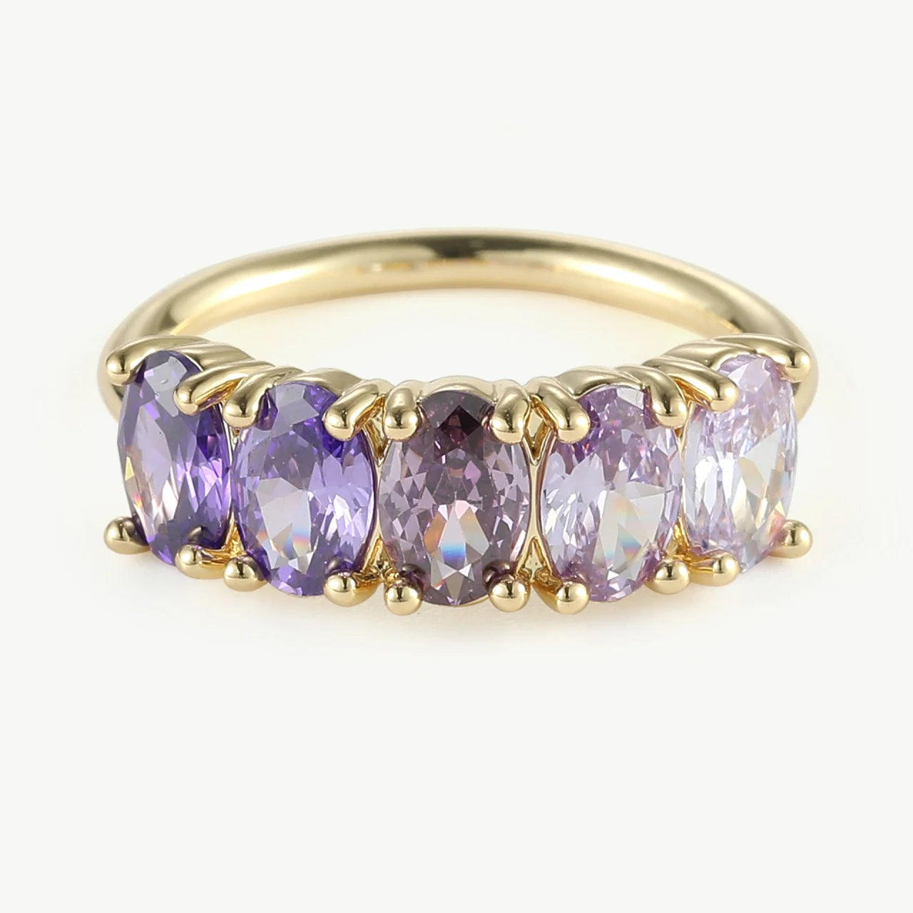 Zirkon-Ring mit 14 Karat Vergoldung - Lynara